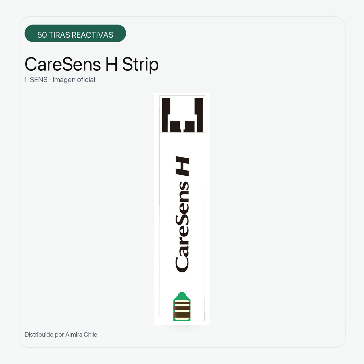 Tiras Reactivas CareSens H para Glucómetro H Beat – 50 Unidades