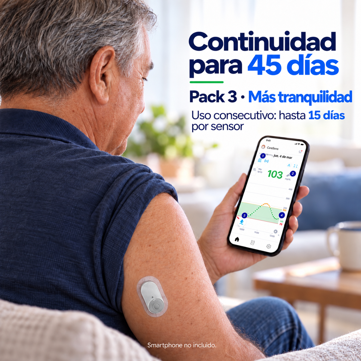 Pack 3 CareSens Air – Monitoreo Continuo de Glucosa hasta 45 Días