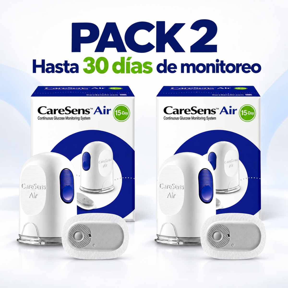 Pack 2 CareSens Air – Monitoreo Continuo de Glucosa hasta 30 Días